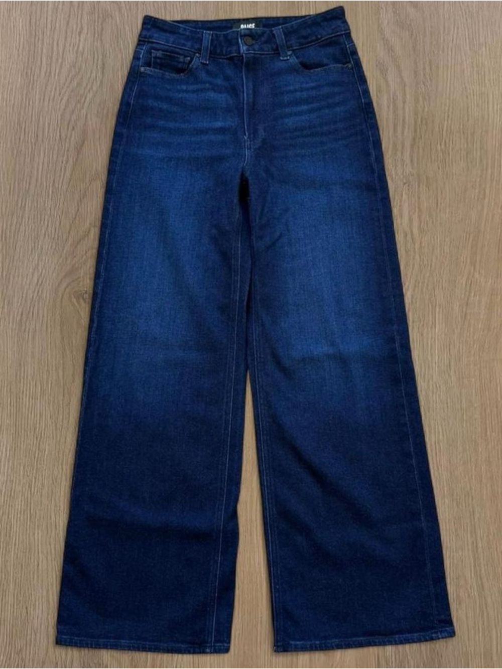 PAIGE Anessa Dark Wash High Rise Wide Leg Jeans